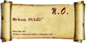 Mrkva Ottó névjegykártya